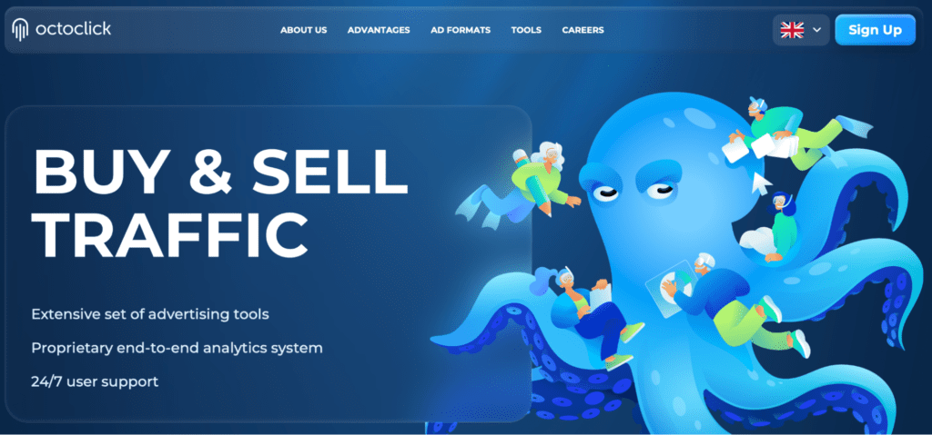 octoclick homepage