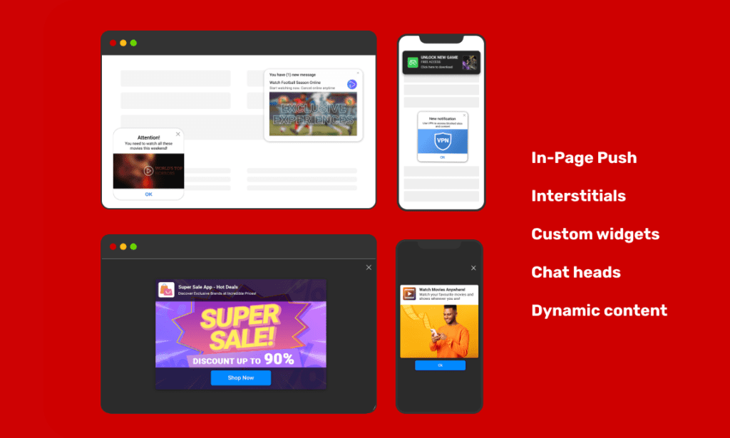 the social bar ad format of adsterra