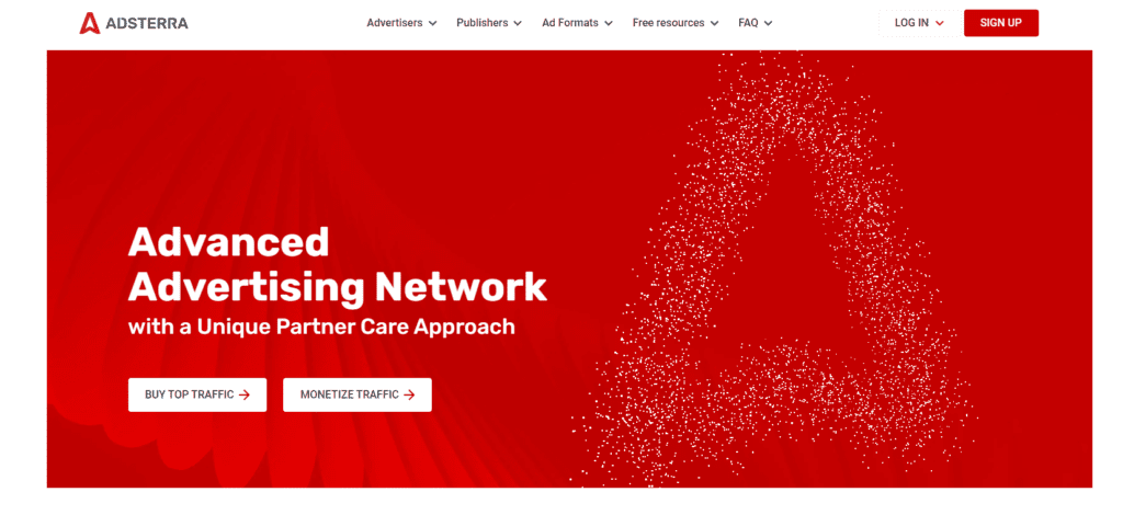 adsterra homepage