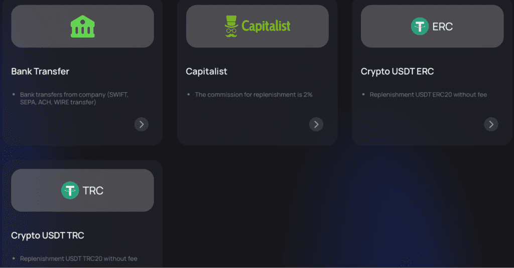 account funding page