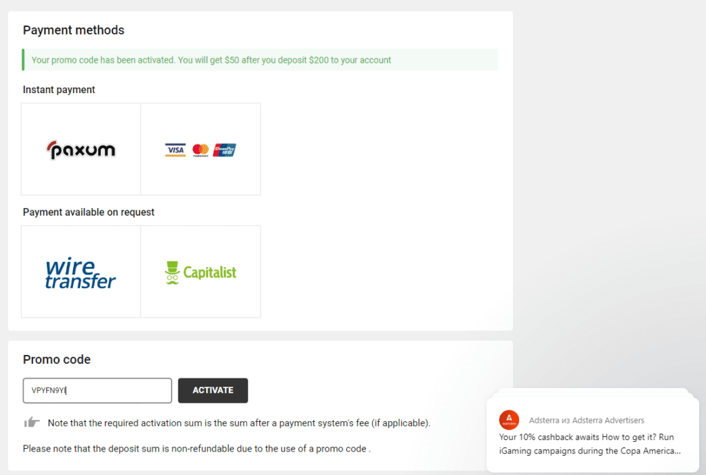 choosing payment methods