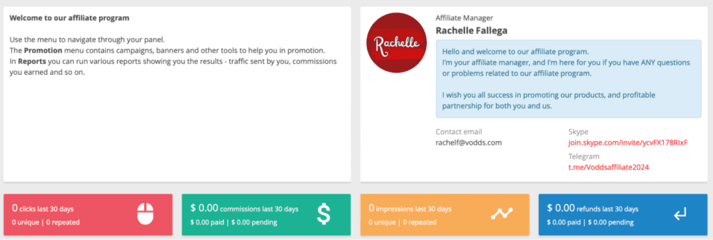 homepage in vodds