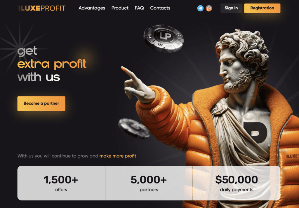 LuxeProfit homepage