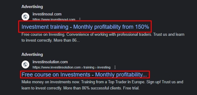 examples of google ads from the serp
