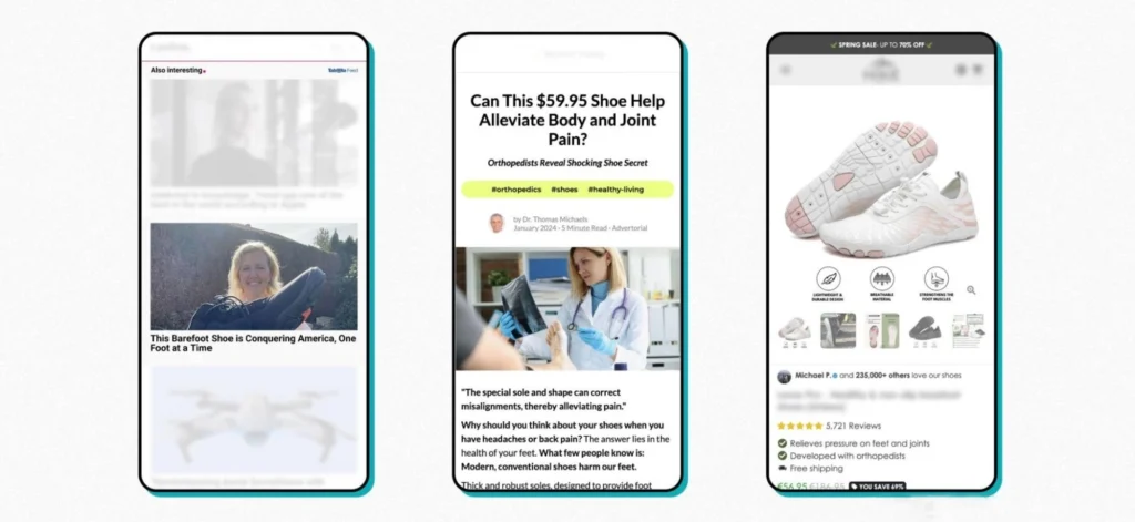 Examples of orthopedic footwear ads