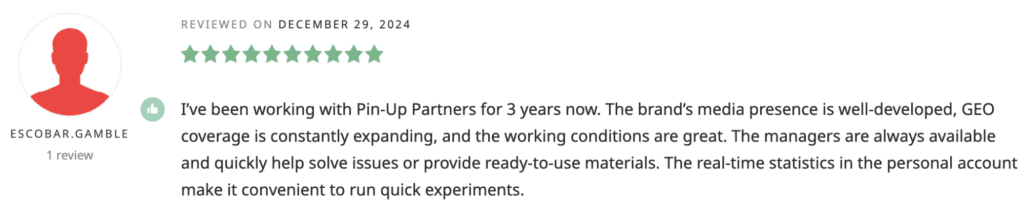 a user review