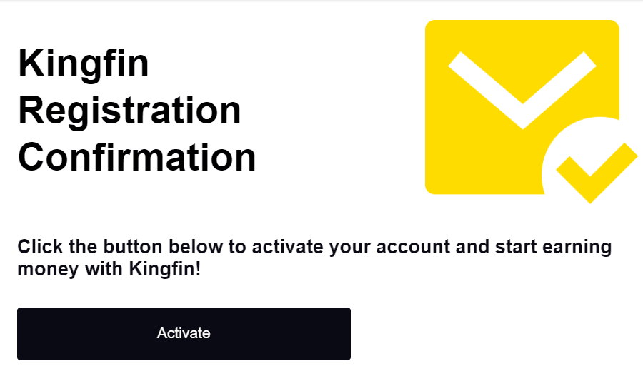 Account confirmation window