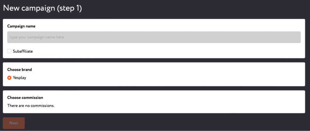 The "Campaigns" tab