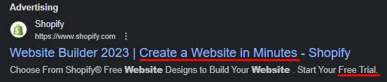 The example of how to address customers concerns in advertsing 