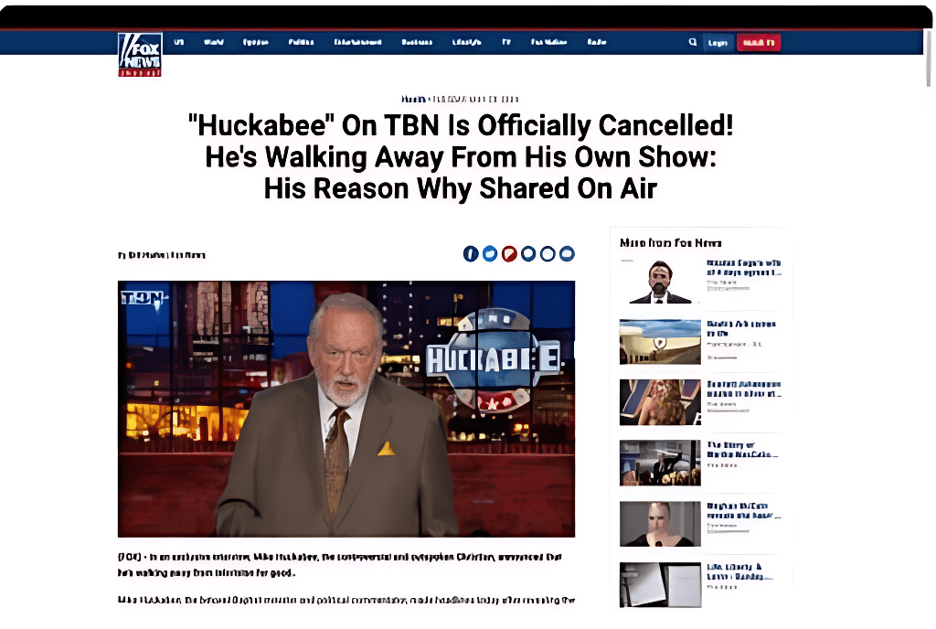 fake news featuring huckabee