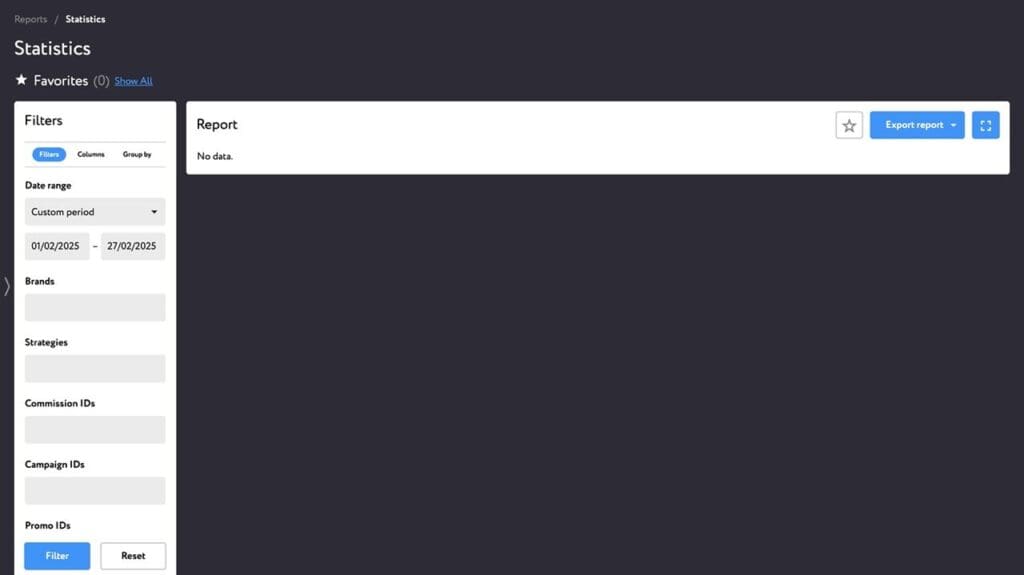 statistics page