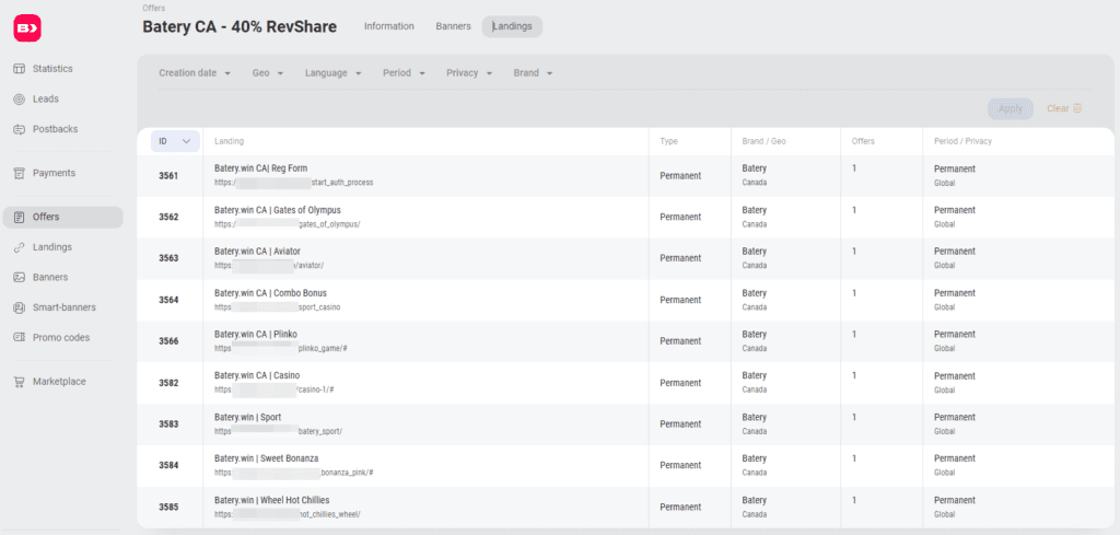continuation of the offers section