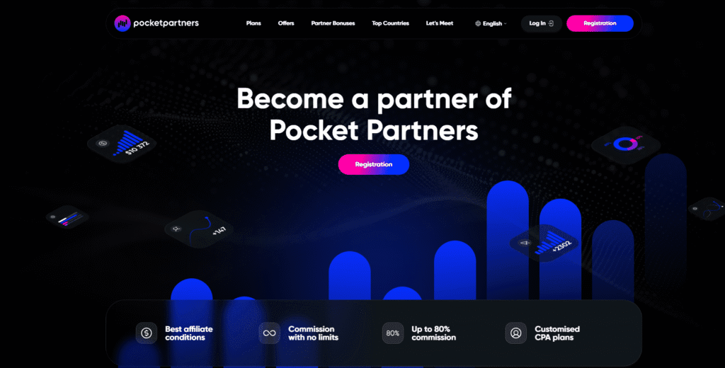 pocket partners affiliate program's homepage