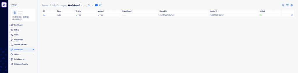 AffDays smartlink section page