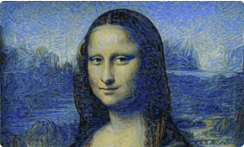 mona lisa in van gogh's style
