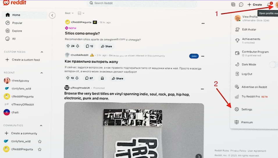 an instruction on how to enable NSFW content preview