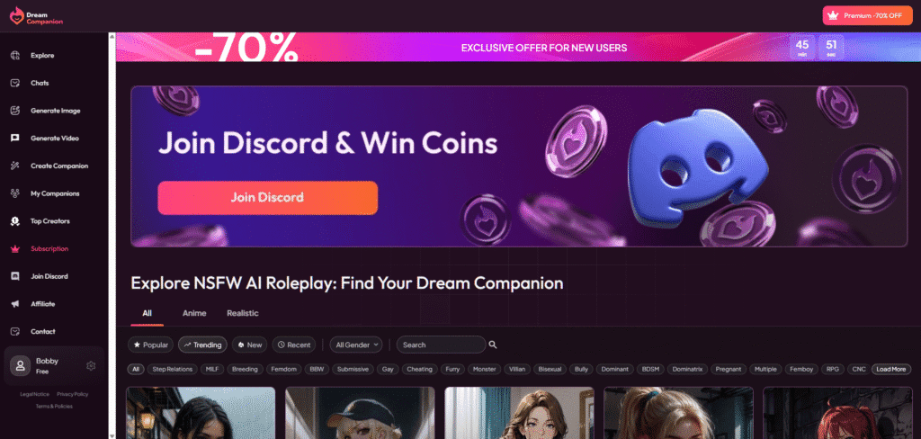 AffDays dream companion homepage