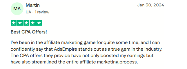 another review of an affiliate
