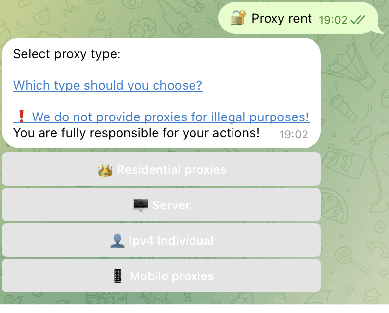 AffDays the Lilproxy telegram proxy service
