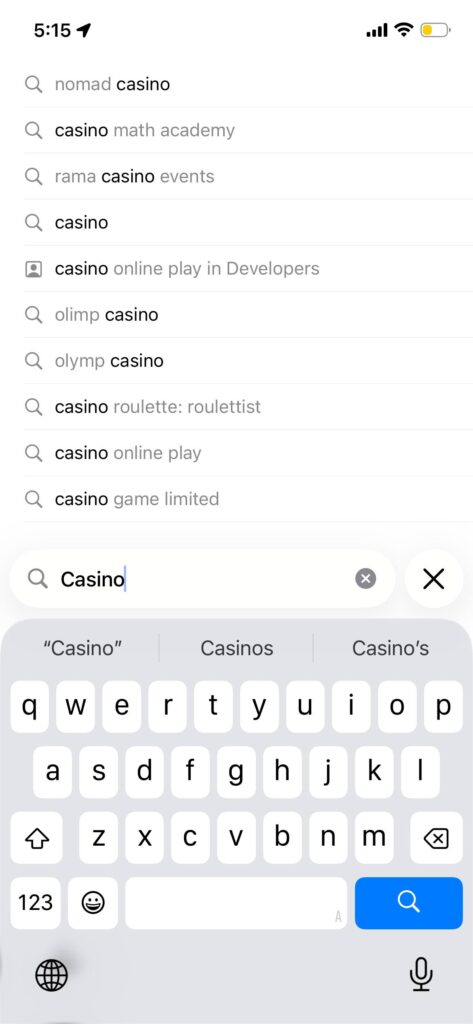 AffDays searching process in the app store