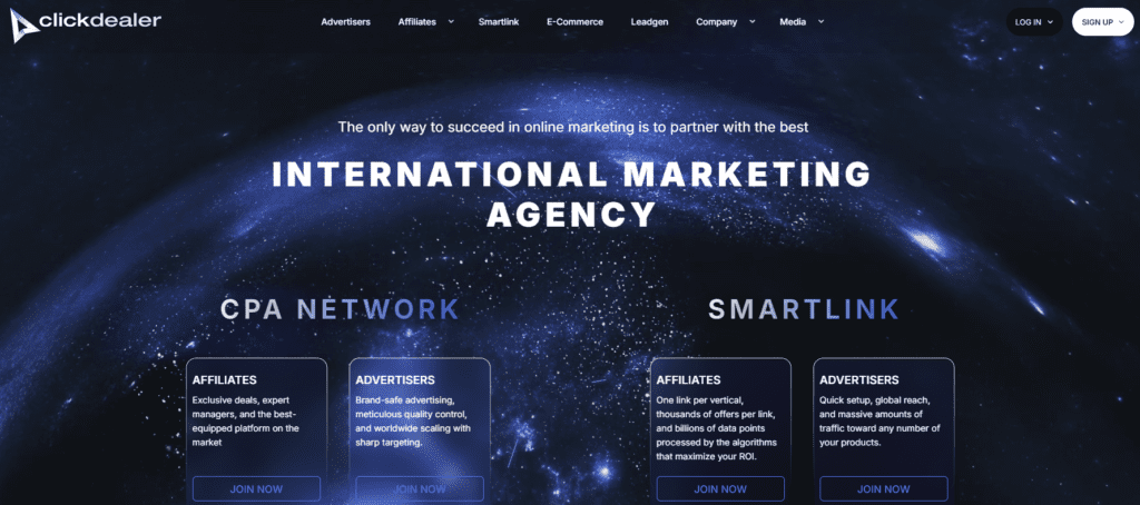 AffDays clickdealer homepage