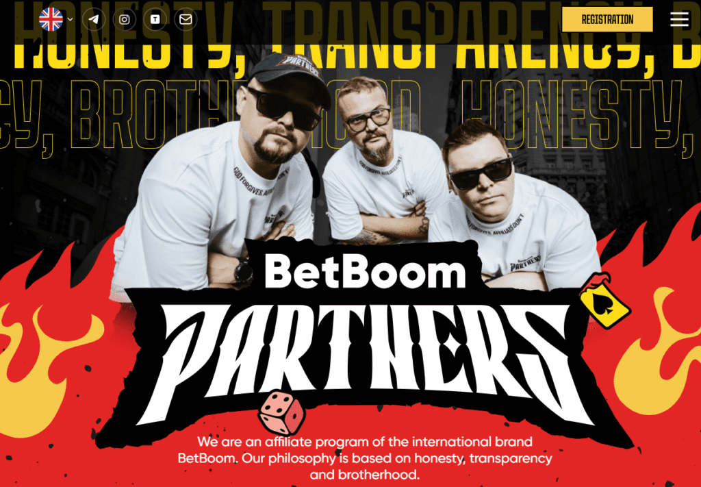 AffDays betboom partners homepage
