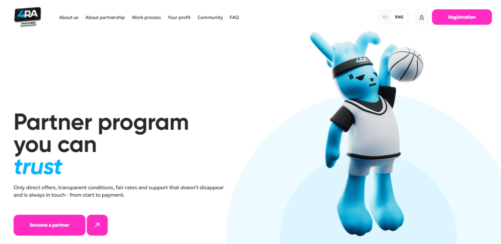 AffDays 4ra partner homepage