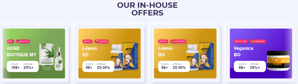 AffDays An example of offers in a nutra affiliate network