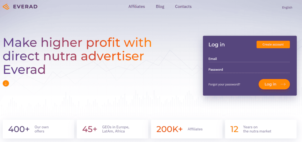 AffDays Example of a nutra affiliate network