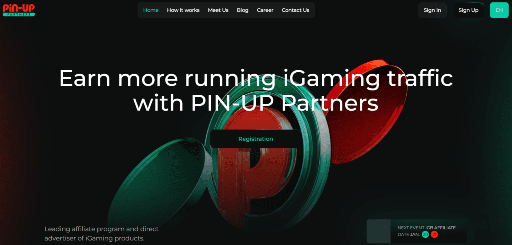 pin up partners homepage