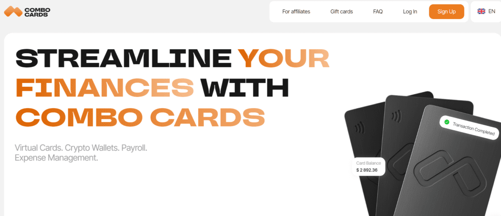 combo cards homepage