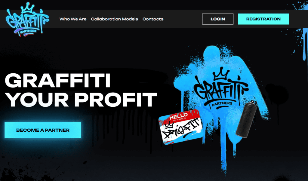 graffiti partners homepage screenshot