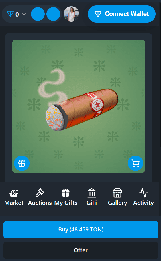 The process of the deal in the auction channel Telegram Gifts Marketplace, pt.2