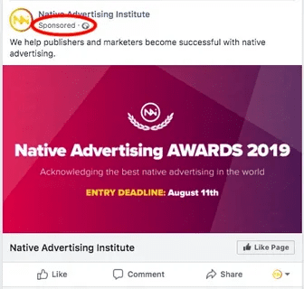 in-feed native ad example
