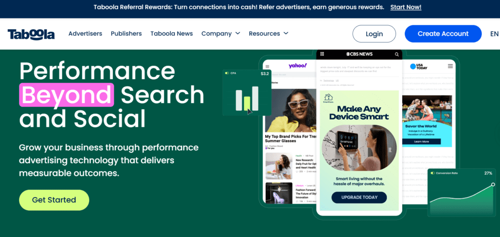 taboola homepage
